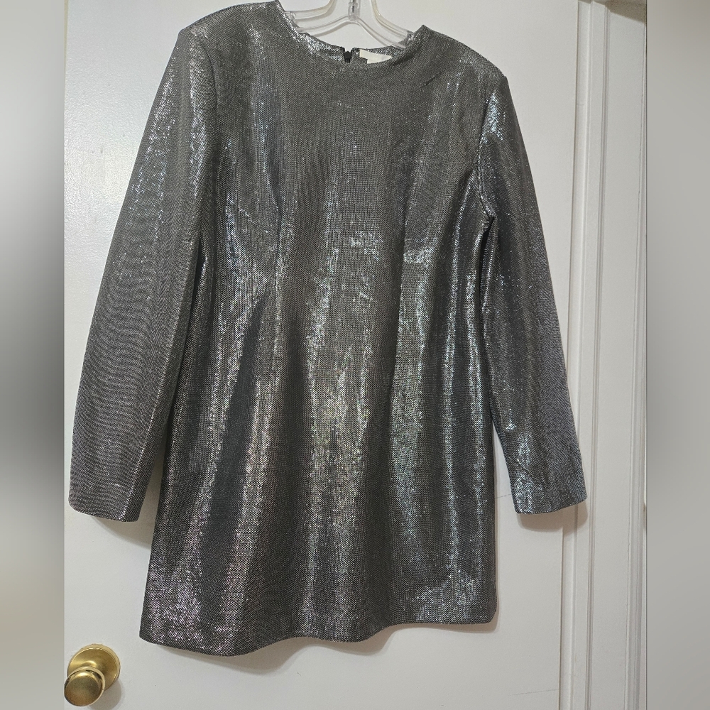 H&M Metallic Silver Dress